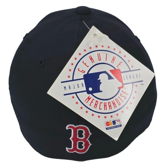 Boston Red Sox Hat - Fitted Baseball Cap MLB Navy Blue Red FLEXFIT OSFM - NEW - Picture 3 of 6